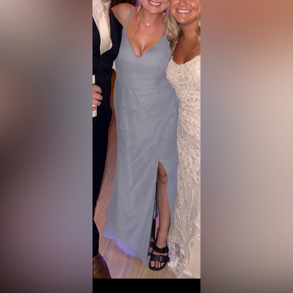 Azazie Dusty Blue Dress